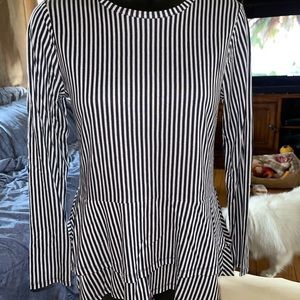 Michael Kors womens Small blue & white stripe top